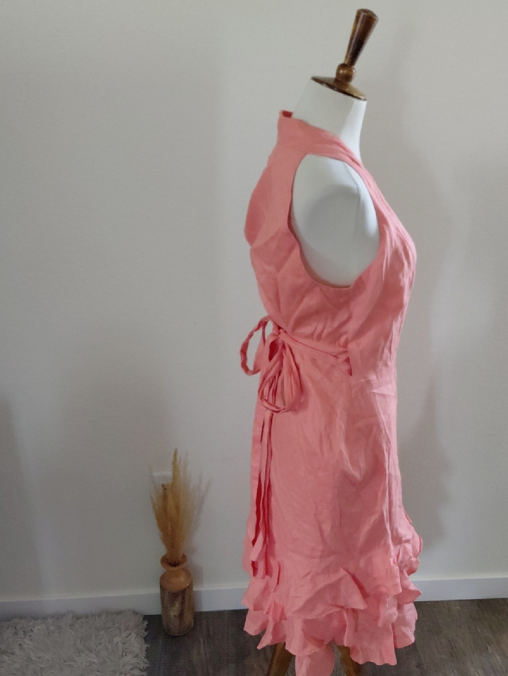 Lauren Ralph Lauren Linen Ruffle Halter Dress - Picture 4 of 6